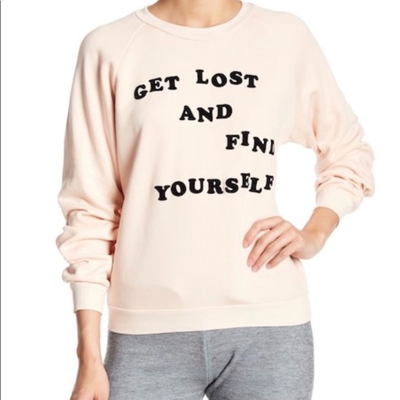 NWT Wildfox Get Lost And Find Yourself Sweatshirt L - Picture 10 of 12